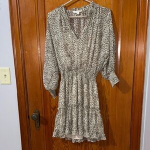 Lovestitch Black and White Patterned Long Sleeve Dress Sz S